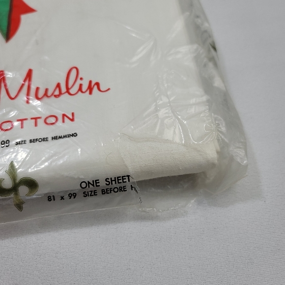 Vtg Dan River Fine Muslin All Cotton Sheet 81x99 - Picture 10 of 13
